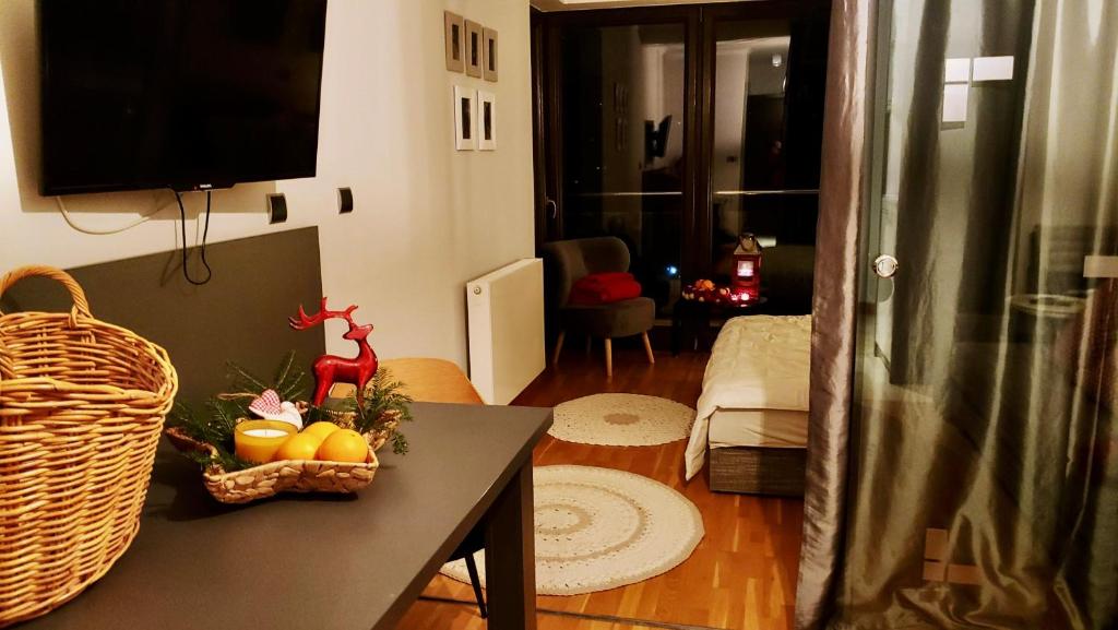 Posezení v ubytování Apartamenty Czerwone Maki Wisła