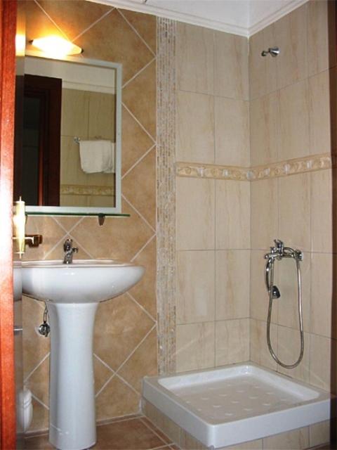 Koupelna v ubytování Aigon Hotel