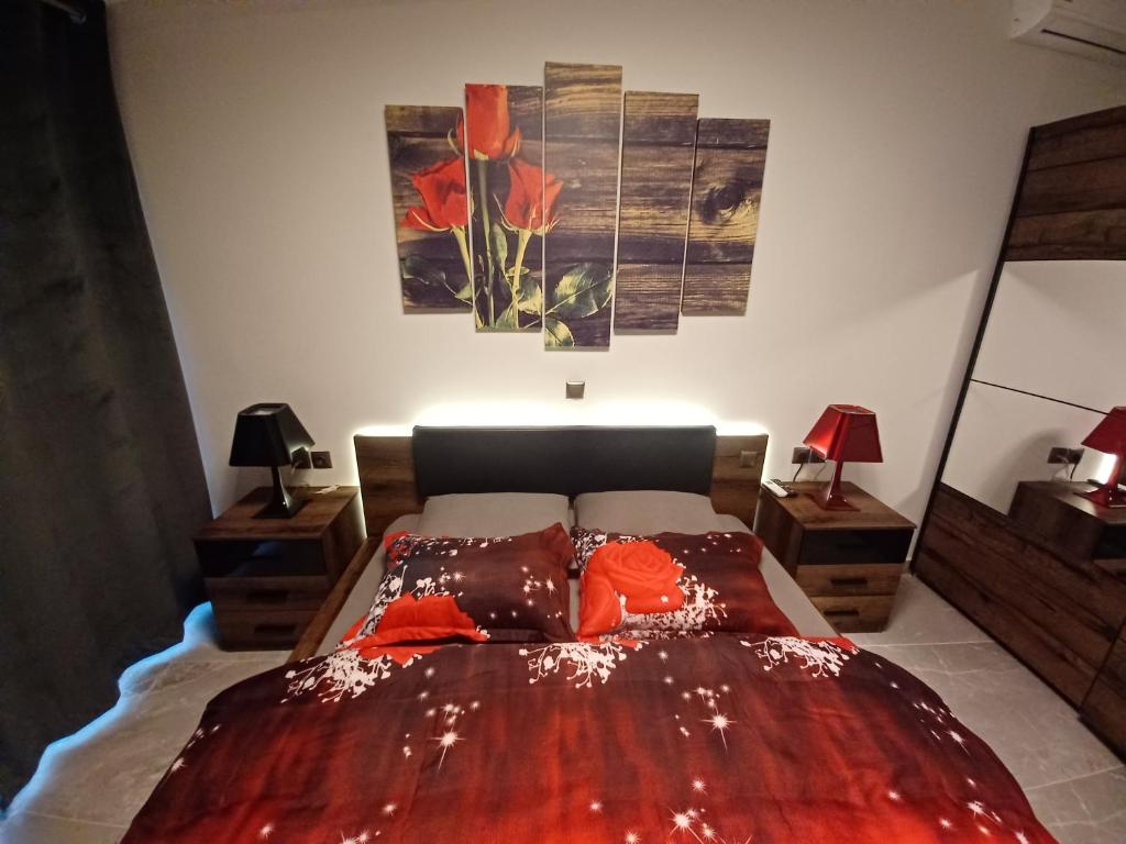 Postel nebo postele na pokoji v ubytování Top View Apartment