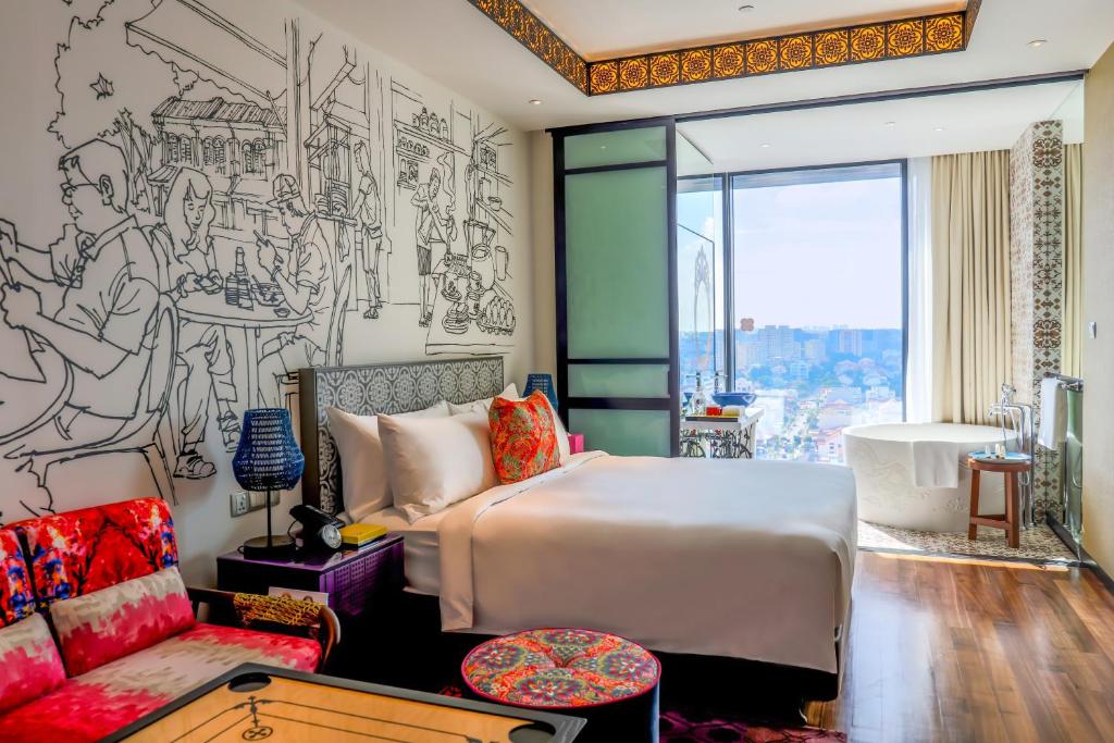 Postel nebo postele na pokoji v ubytování Hotel Indigo Singapore Katong by IHG