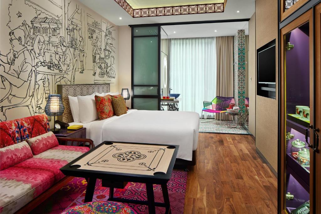 Giường trong phòng chung tại Hotel Indigo Singapore Katong by IHG