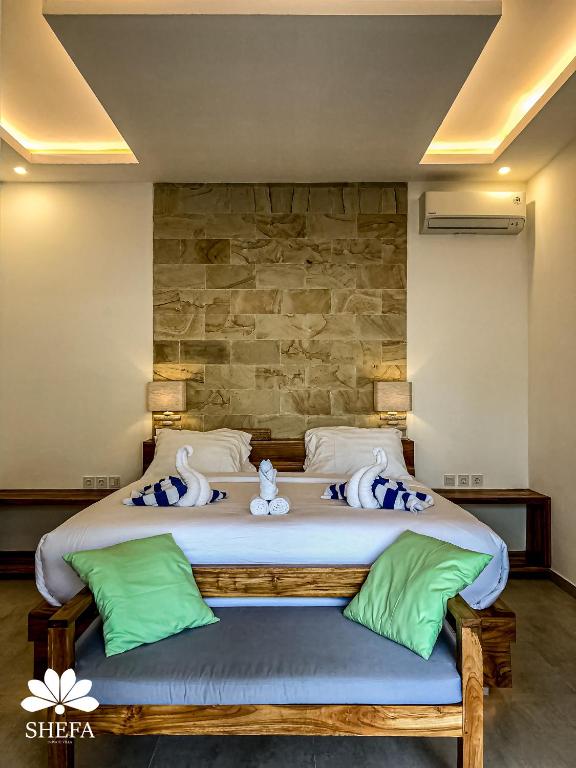 Postel nebo postele na pokoji v ubytování Shefa Private Villa