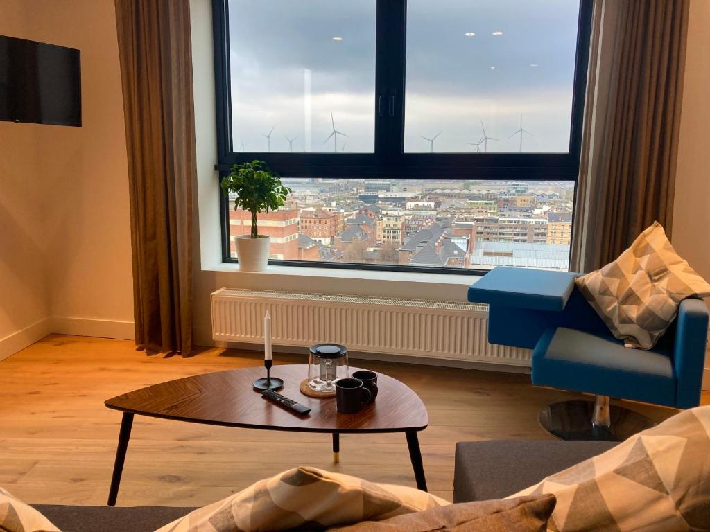 Posezení v ubytování London Tower Apartments - Antwerp