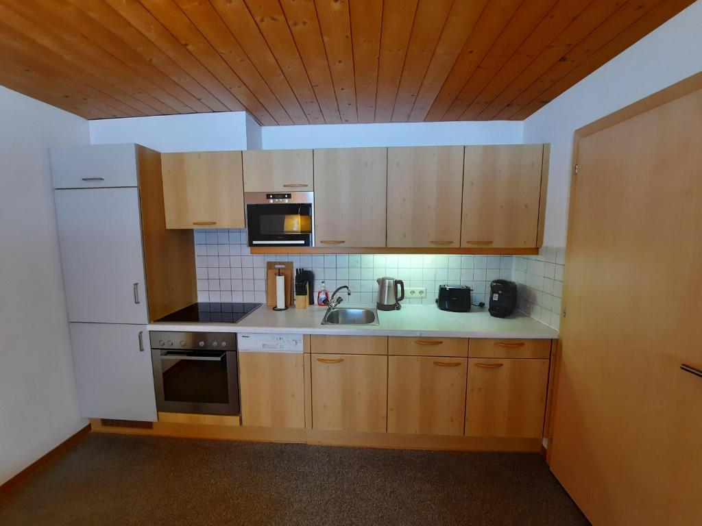 Kuchyň nebo kuchyňský kout v ubytování Schafferhäusl, Ferienwohnung