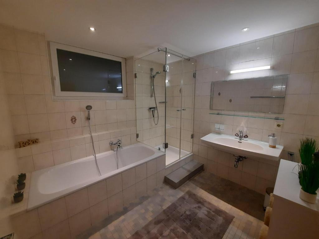 Koupelna v ubytování Schafferhäusl, Ferienwohnung
