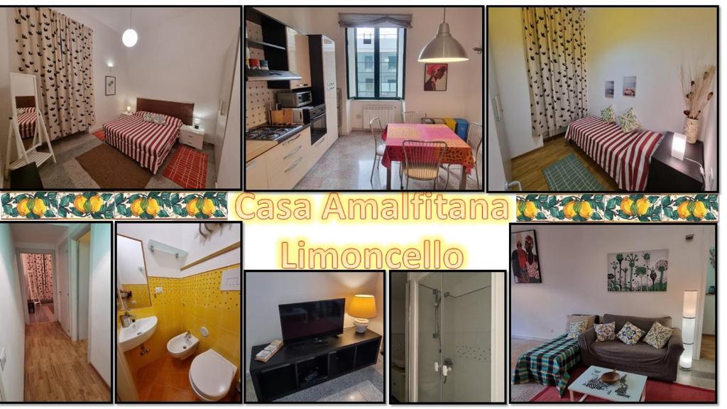 un collage di immagini di un soggiorno di Casa Amalfitana Limoncello a Salerno