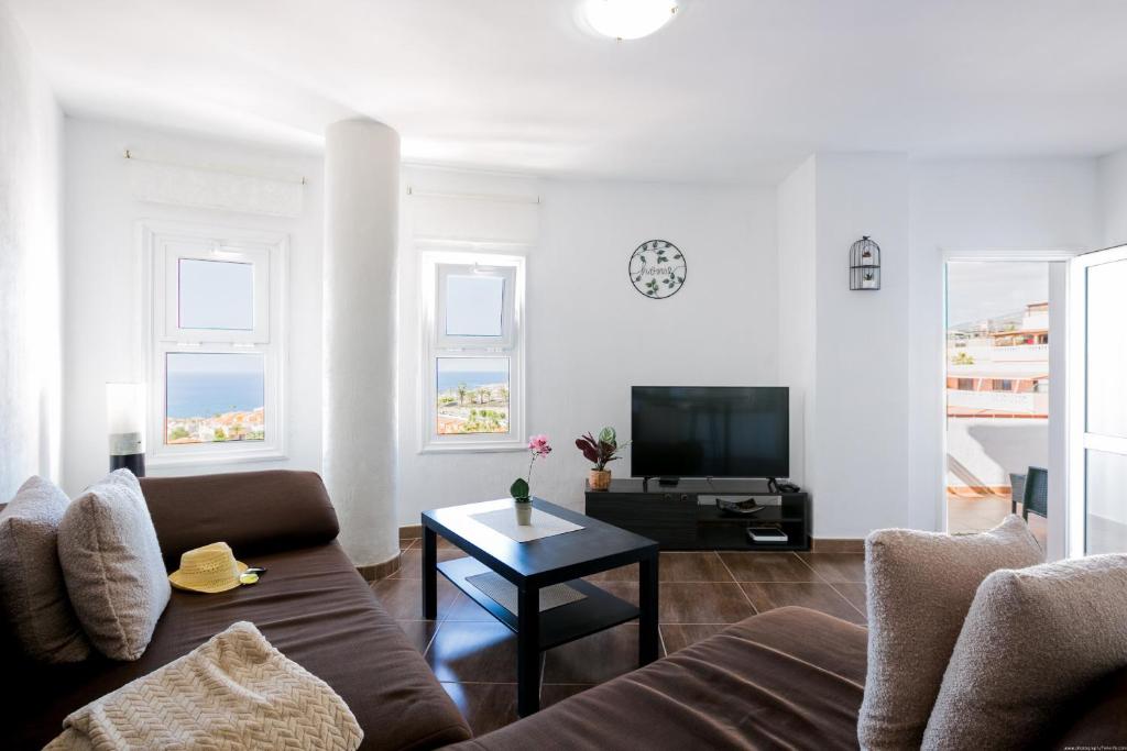 Posezení v ubytování 404 Colina Blanca Vista al Mar y WIFI