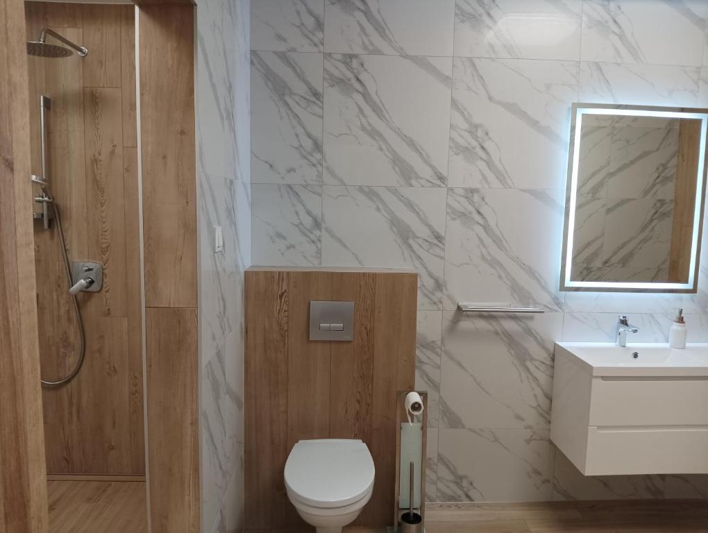 Koupelna v ubytování Apartamenty Bianka