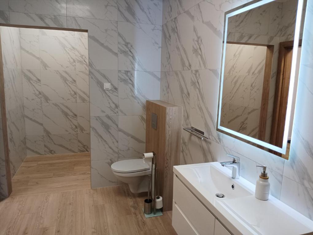 Koupelna v ubytování Apartamenty Bianka
