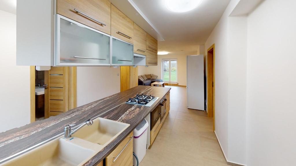 Kuchyň nebo kuchyňský kout v ubytování Apartmány U Mirase