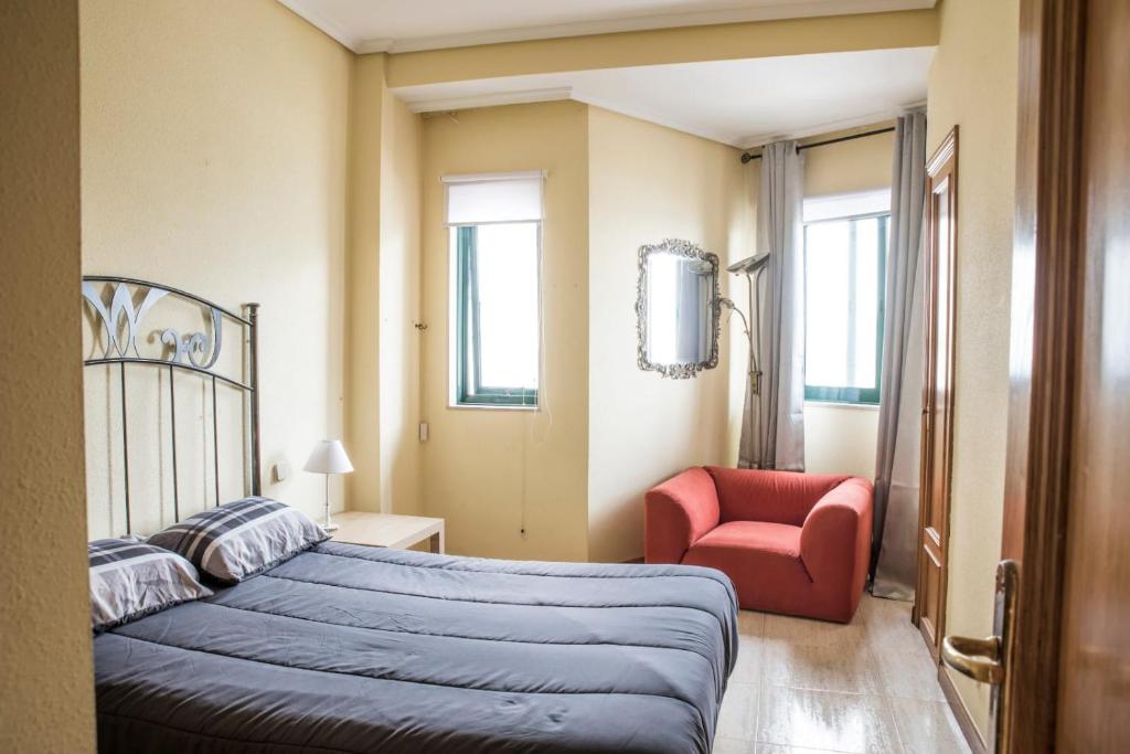 Posteľ alebo postele v izbe v ubytovaní Apartamento Samil Primera Línea de Playa 2H