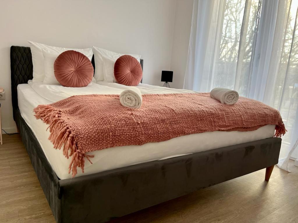 Posteľ alebo postele v izbe v ubytovaní Mathias Premium Apartments