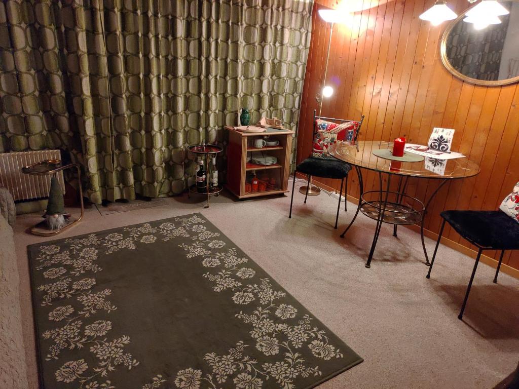 Khu vực ghế ngồi tại Studio avec vue splendide sur les Diablerets