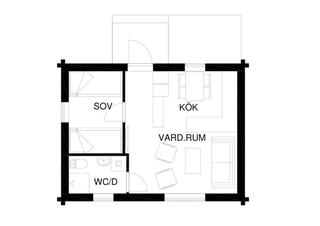 Bruksvallarna Lullens stugby - One-Bedroom House