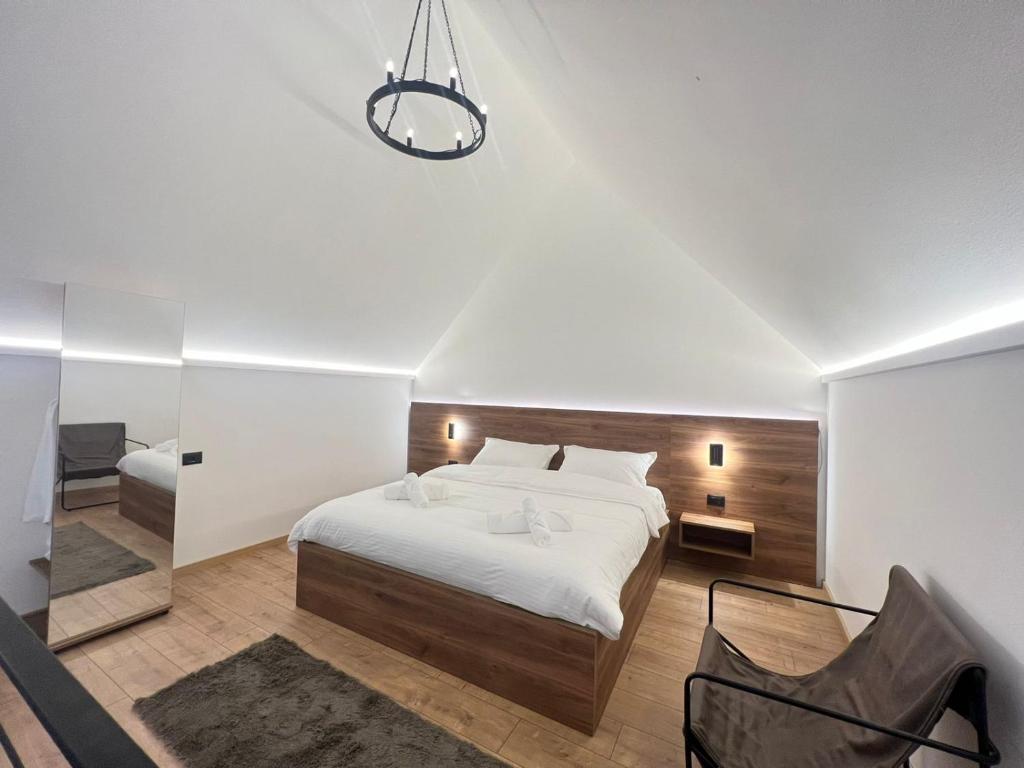 Postel nebo postele na pokoji v ubytování North Alpine Villas