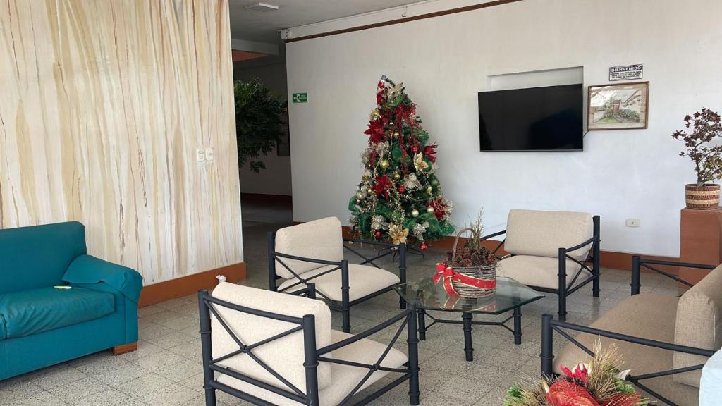 TV a/nebo společenská místnost v ubytování Hotel Tayrona