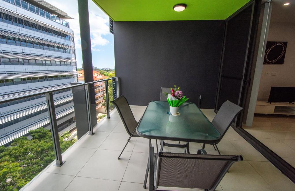Balkon oz. terasa v nastanitvi Magnum Serviced Apartments