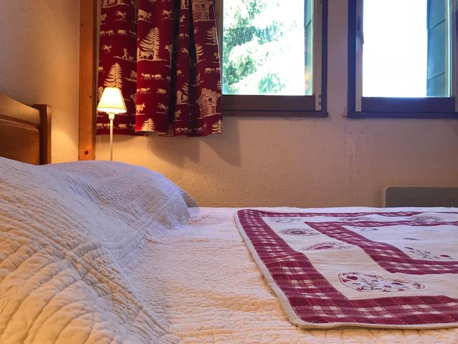 Posteľ alebo postele v izbe v ubytovaní Appartement 65m2 esprit Chalet. Parking. Balcon