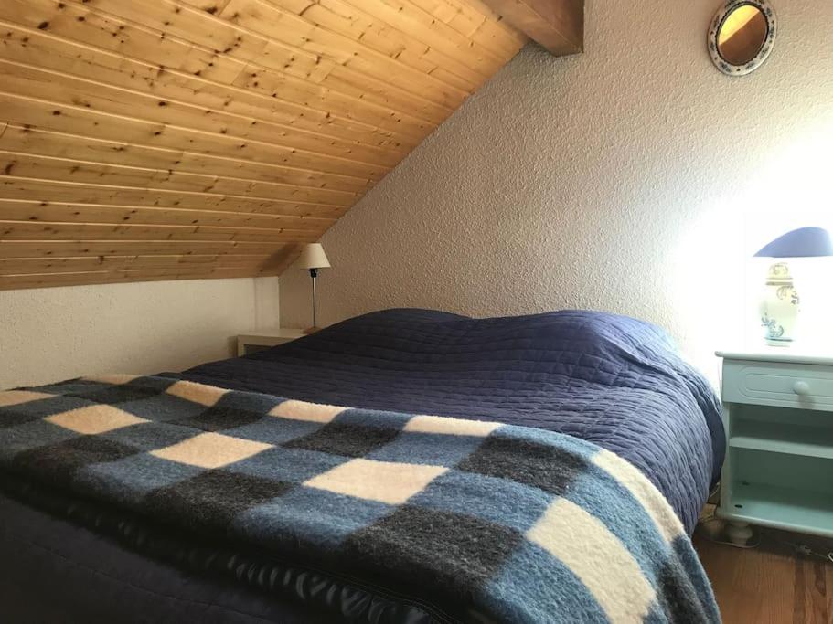 Posteľ alebo postele v izbe v ubytovaní Appartement 65m2 esprit Chalet. Parking. Balcon