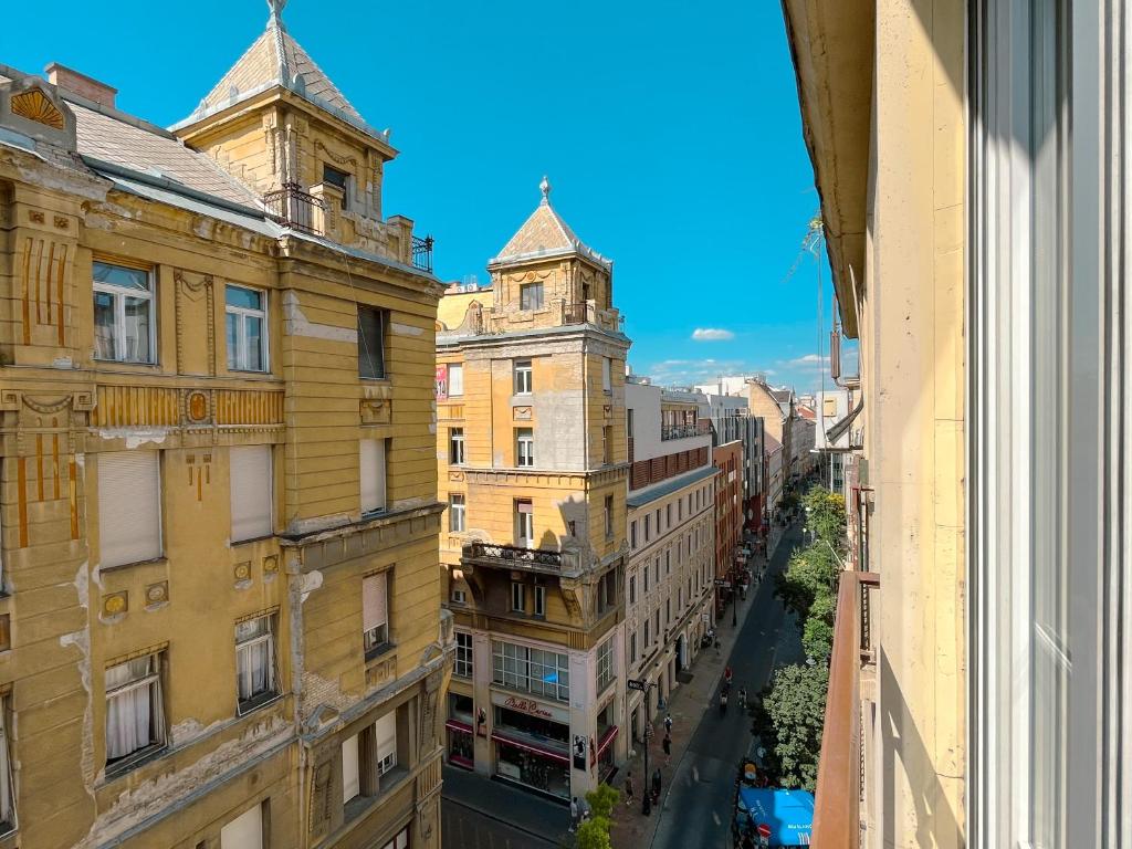 Výhľad na mesto Budapešť alebo výhľad na mesto priamo z apartmánu
