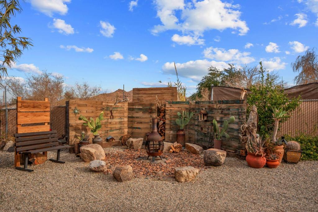 Zahrada ubytování Casa Luisa Joshua Tree
