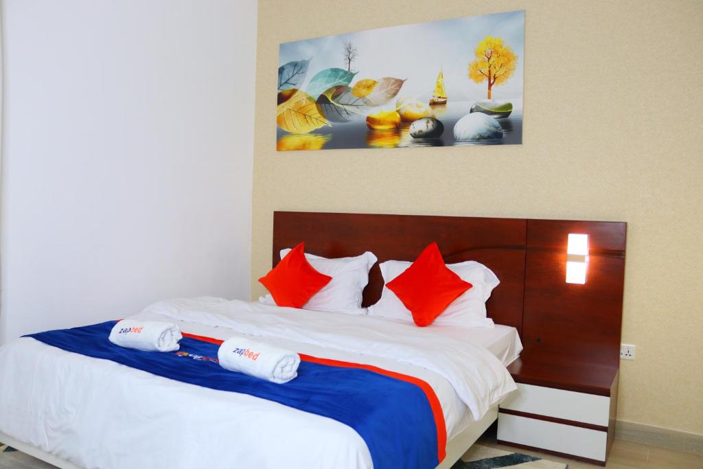 Postel nebo postele na pokoji v ubytování ZAPBED House - Luxury Holiday Homes in Yas Island