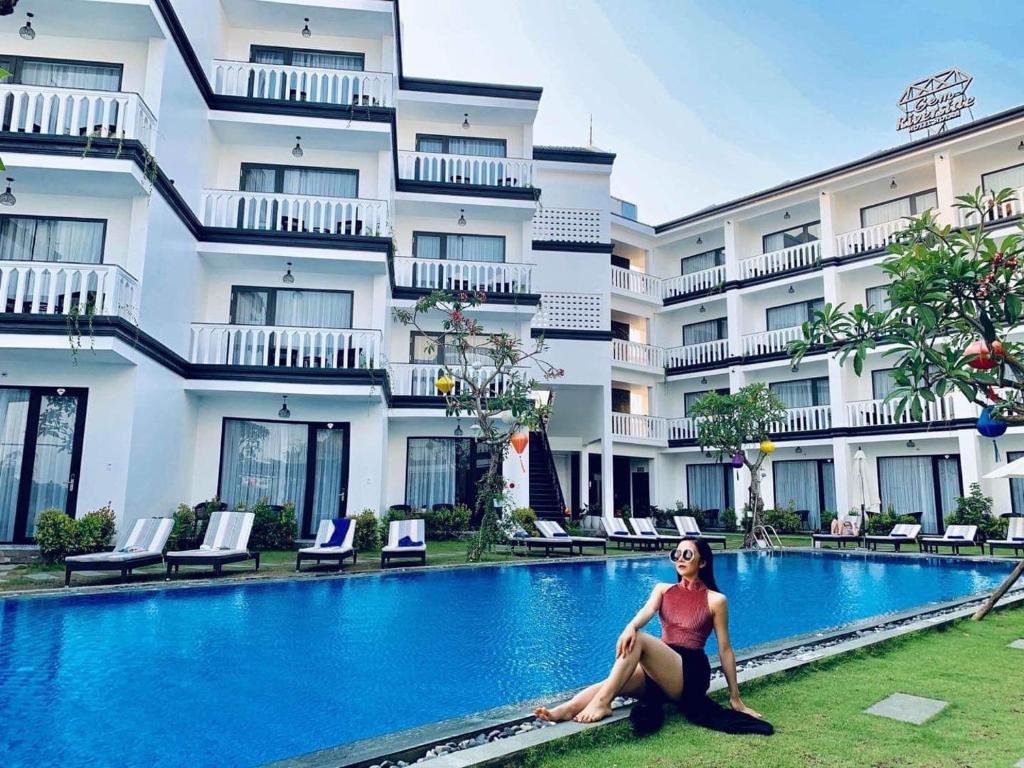 Bazén v ubytování Gem Riverside Hotel Hoi An nebo v jeho okolí