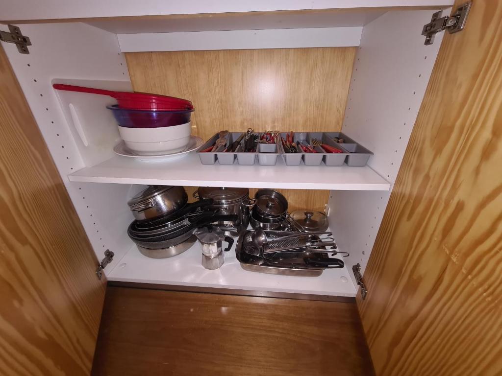 Kuchyň nebo kuchyňský kout v ubytování La casa di Ninis a Marilleva 1400