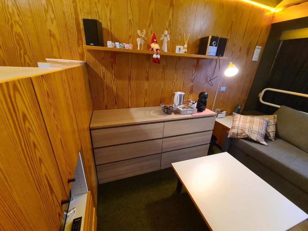 TV a/nebo společenská místnost v ubytování La casa di Ninis a Marilleva 1400