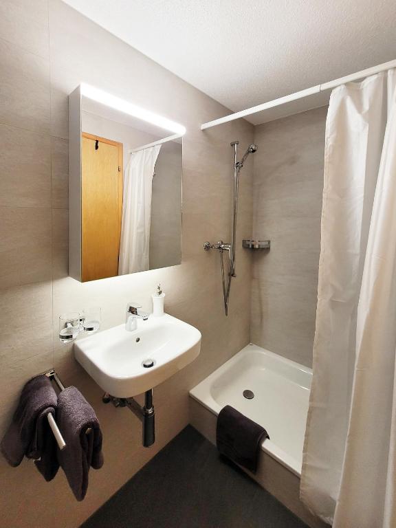 Koupelna v ubytování Chalet Ideal Saas-Fee