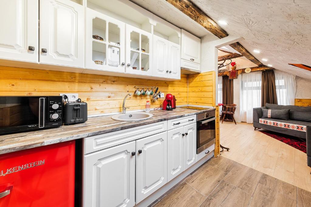 A kitchen or kitchenette at Sofia Folklore Life Apartment