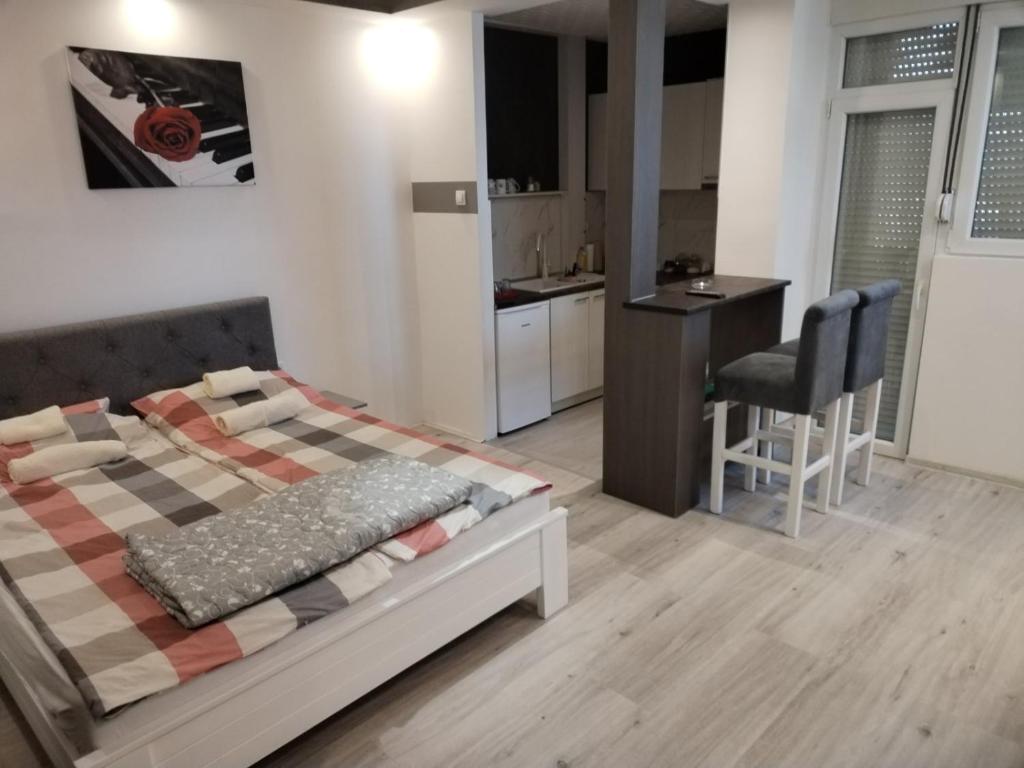 Kuchyň nebo kuchyňský kout v ubytování VIN Studio