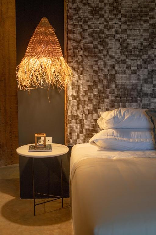 Postel nebo postele na pokoji v ubytování Tava Glamping Cerro