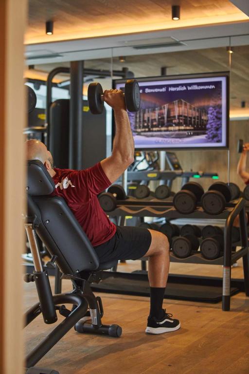 Fitness centrum a/nebo fitness zařízení v ubytování Hotel Olangerhof