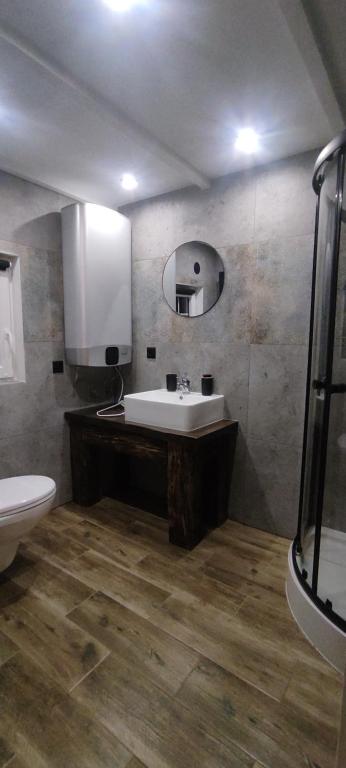 Kúpeľňa v ubytovaní Domek pod Karpaczem 2