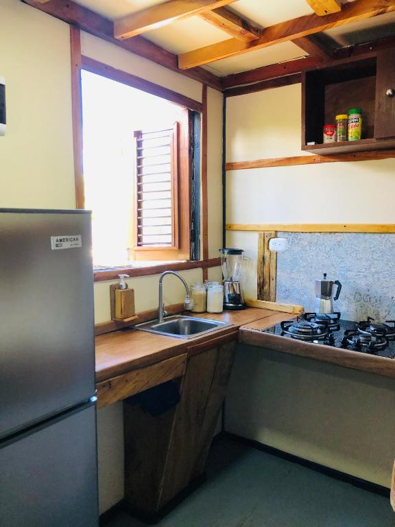 Kuchyň nebo kuchyňský kout v ubytování Rustic House Punta Rucia