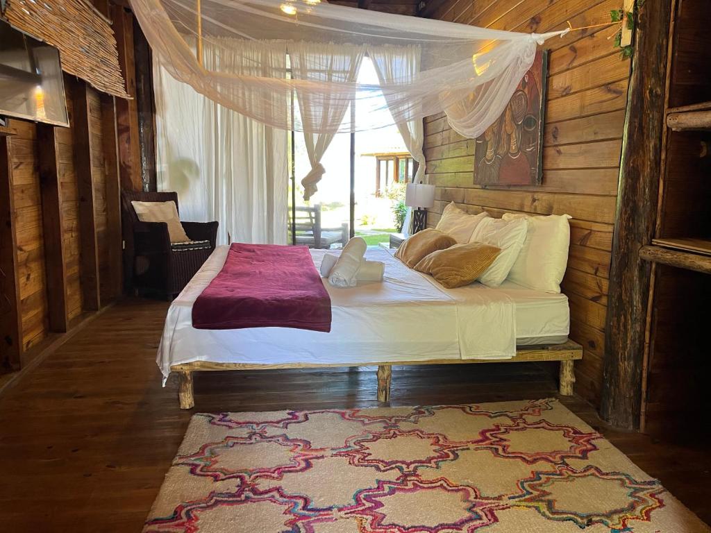 Postel nebo postele na pokoji v ubytování Cabarete Ecolodge Maravilla Beachfront,Encuentro, Surf, Kite