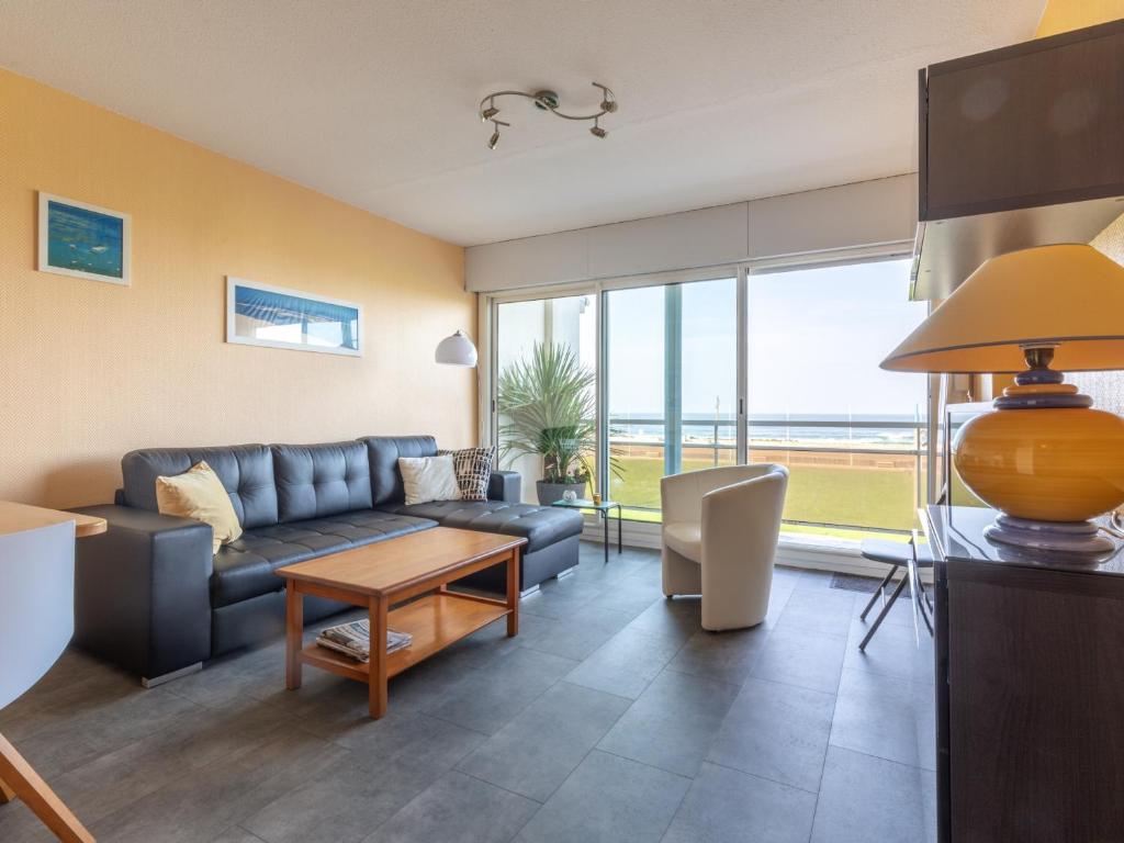 Χώρος καθιστικού στο Appartement 4 pers, proche plage, balcon vue océan - FR-1-521-162