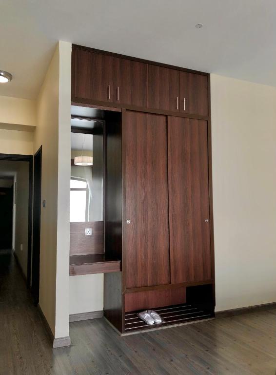 Kuchyň nebo kuchyňský kout v ubytování Weekdays Hotel