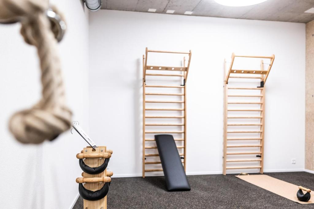 Fitness centrum a/nebo fitness zařízení v ubytování Hotel Krone Churwalden 3 Sterne Superior