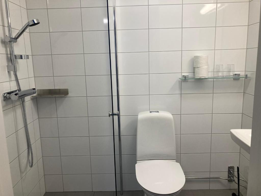 Koupelna v ubytování Morlanda B&B