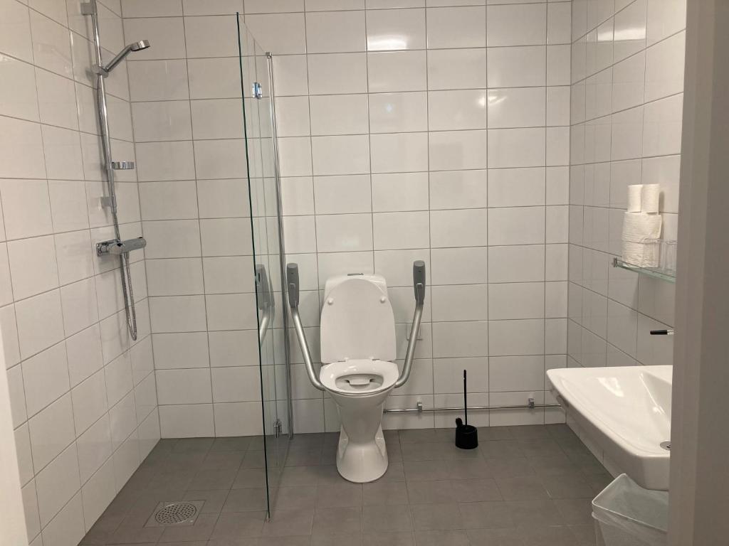 Koupelna v ubytování Morlanda B&B