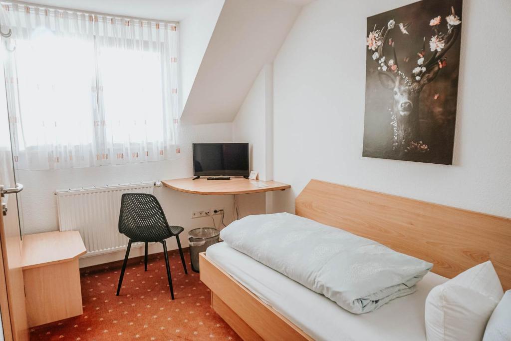 TV a/nebo společenská místnost v ubytování Gasthaus Hirsch