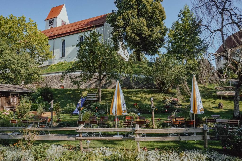 Zahrada ubytování Gasthaus Hirsch