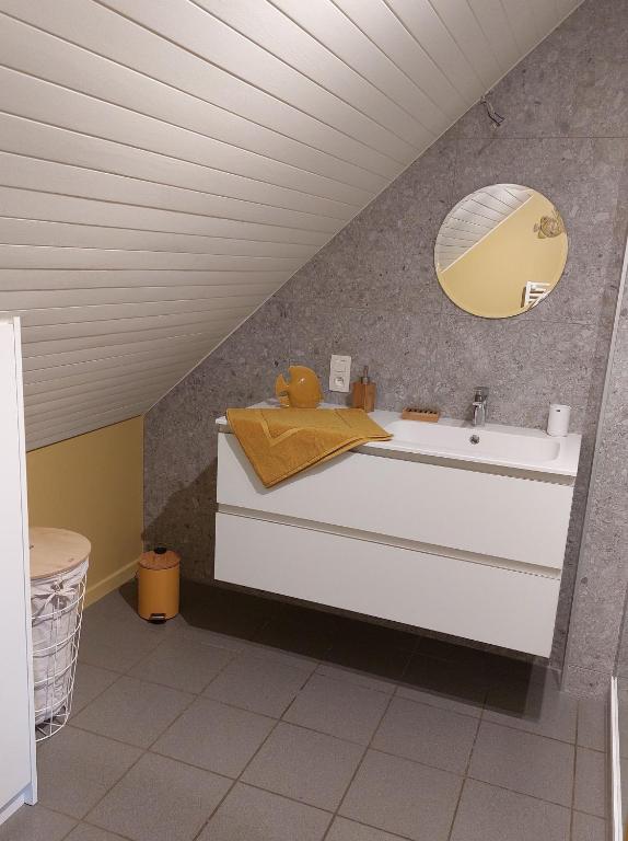 Postel nebo postele na pokoji v ubytování Ô Baguenaudes