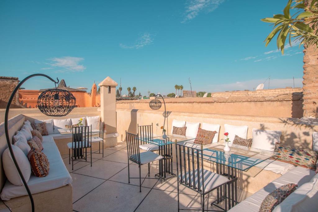 Balkón nebo terasa v ubytování Riad & Spa Azzouz