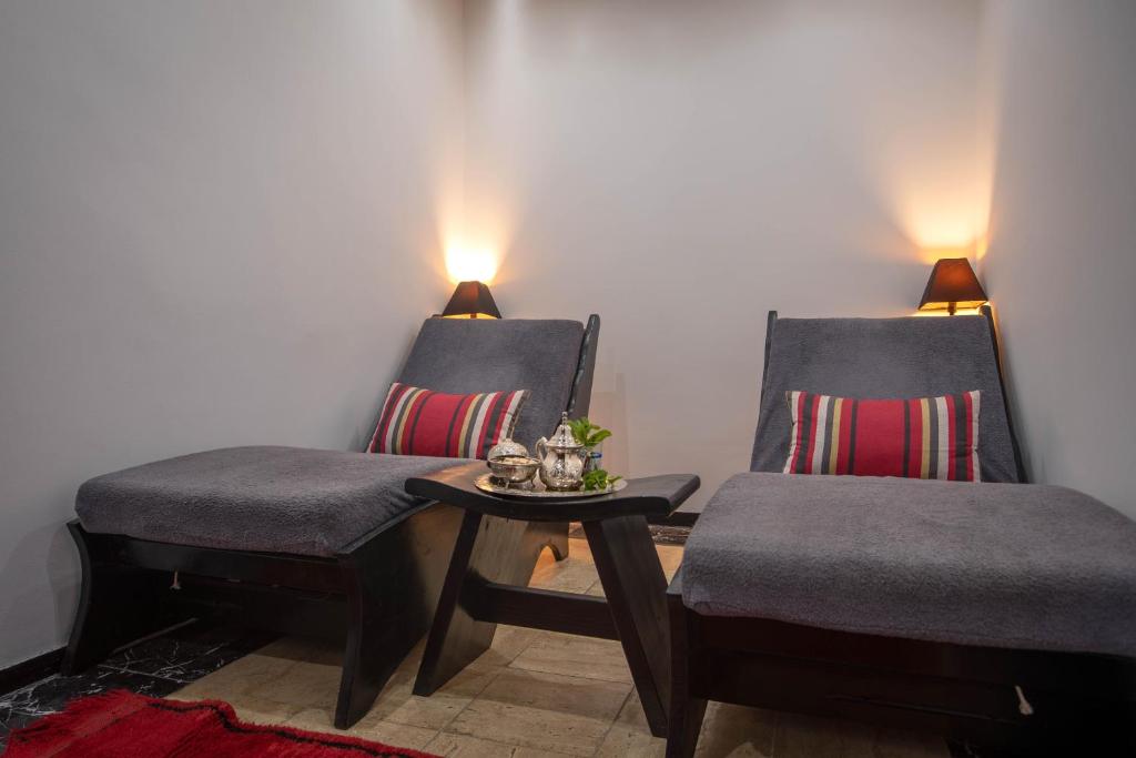 Posezení v ubytování Riad & Spa Azzouz