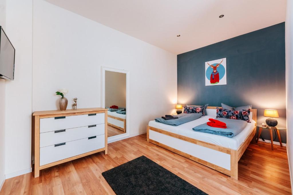 Postel nebo postele na pokoji v ubytování Harz Cottage Braunlage