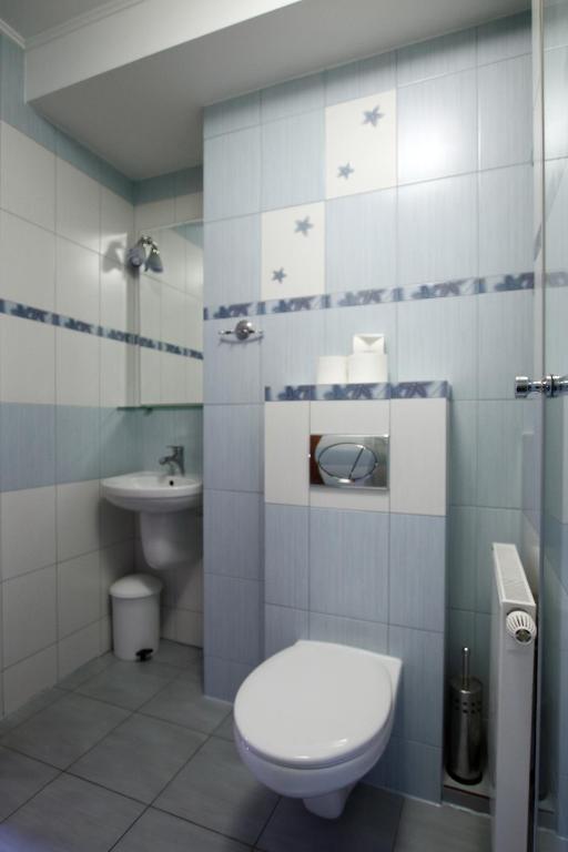Kúpeľňa v ubytovaní Domki Pod Magurą