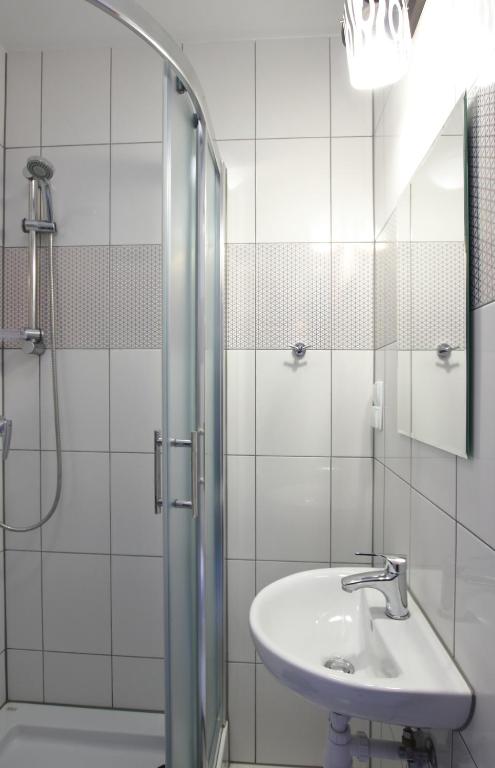 Kúpeľňa v ubytovaní Domki Pod Magurą
